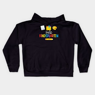 Hello Kindergarten,first day of school,Hello Kindergarten Back to School Kids Hoodie